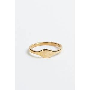 MELANGE DE BLANC eliza gold-plated signet ring in gold